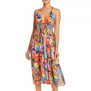 Tropical Print Women's Swim Cover-Up